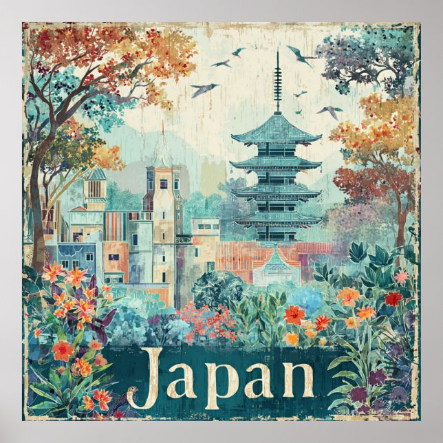 Affiche de voyage Japon (Devant)