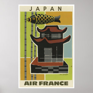 Affiche de voyage Japon Art japonais Guy Georget I