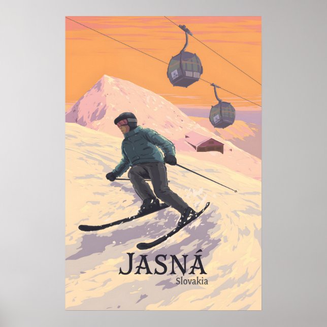 Affiche de voyage Jasna Station de ski Slovaquie (Devant)