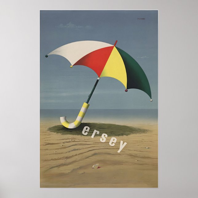 Affiche de voyage Jersey Art de plage Impression d (Devant)