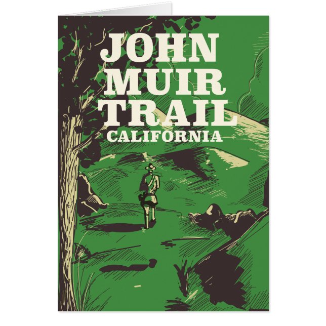 Affiche de voyage John Muir Trail Californie. (Devant)
