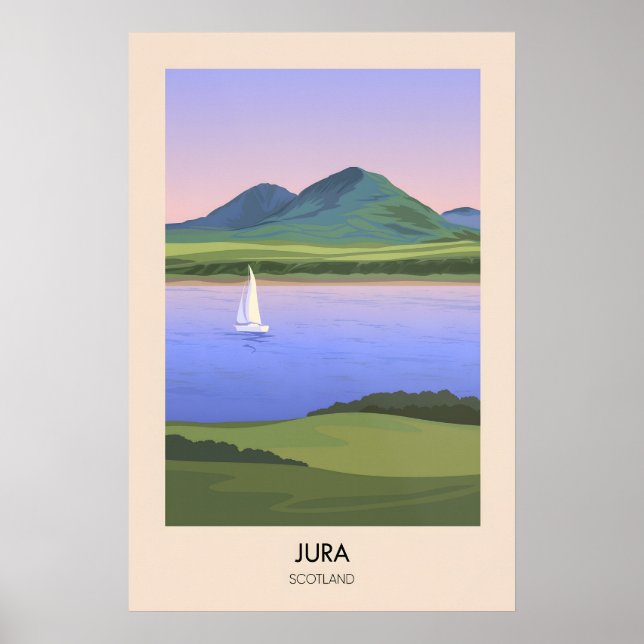 Affiche de voyage Jura Écosse (Devant)