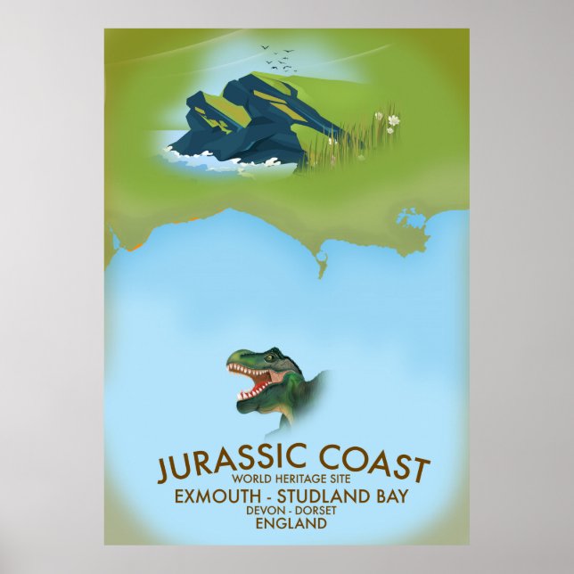 Affiche de voyage Jurassic Coast Angleterre côte s (Devant)