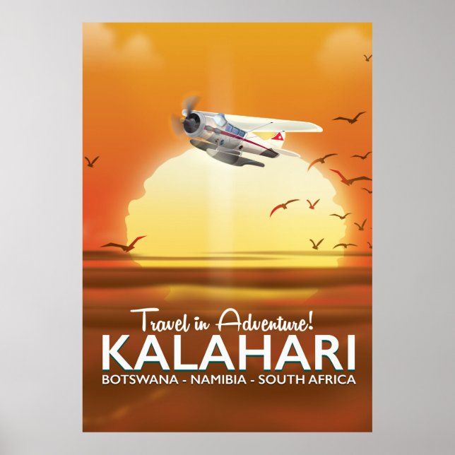 affiche de voyage Kalahari Desert Adventure (Devant)