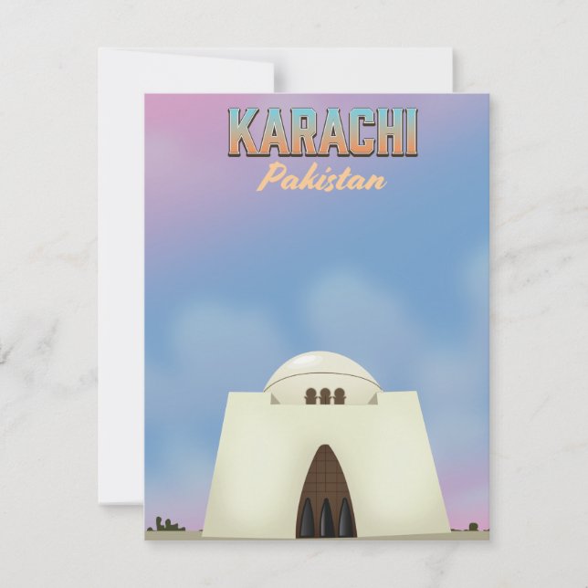 Affiche de voyage Karachi Pakistan (Devant)