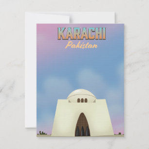 Affiche de voyage Karachi Pakistan