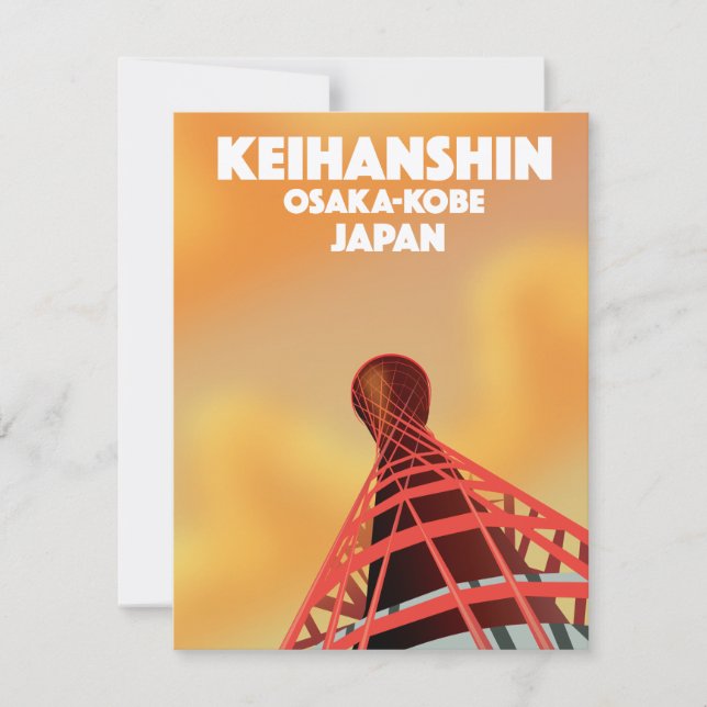 Affiche de voyage Keihanshin Osaka Kobe Japon (Devant)