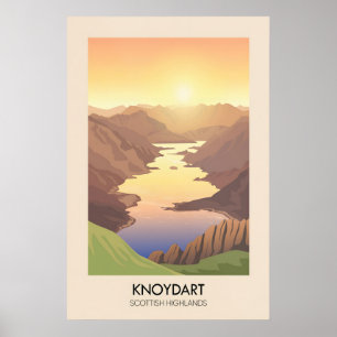 Affiche de voyage Knoydart Highlands écossais