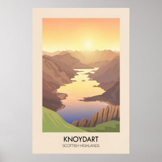 Affiche de voyage Knoydart Highlands écossais