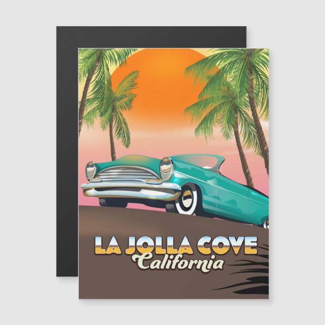 Affiche de voyage La Jolla Cove Californie (Devant / Derrière)