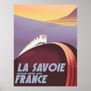 Affiche de voyage La Savoie Auvergne-Rhône-Alpes.