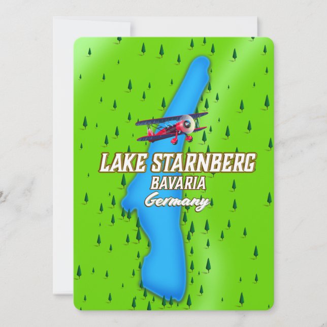 Affiche de voyage Lac de Starnberg Bavière Allemag (Devant)