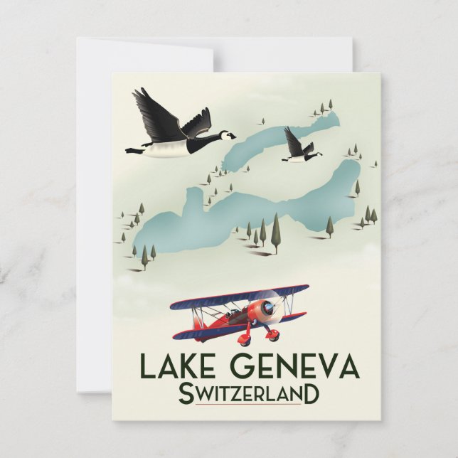 affiche de voyage lac genève suisse (Devant)