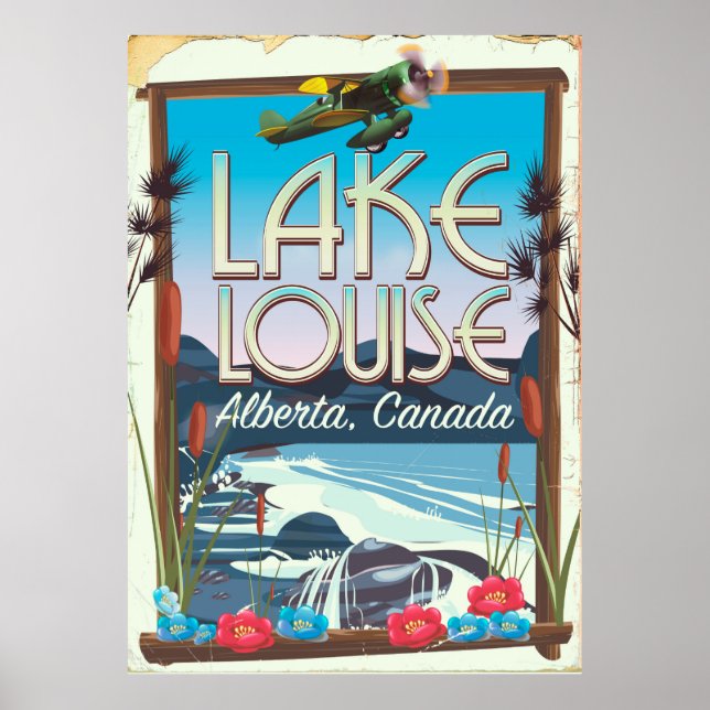 Affiche de voyage Lac Louise, Alberta Canada (Devant)