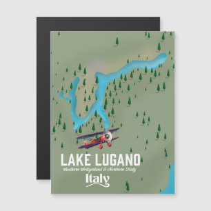 Affiche de voyage Lac Lugano Italie - Suisse