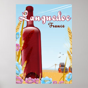 Affiche de voyage Languedoc France