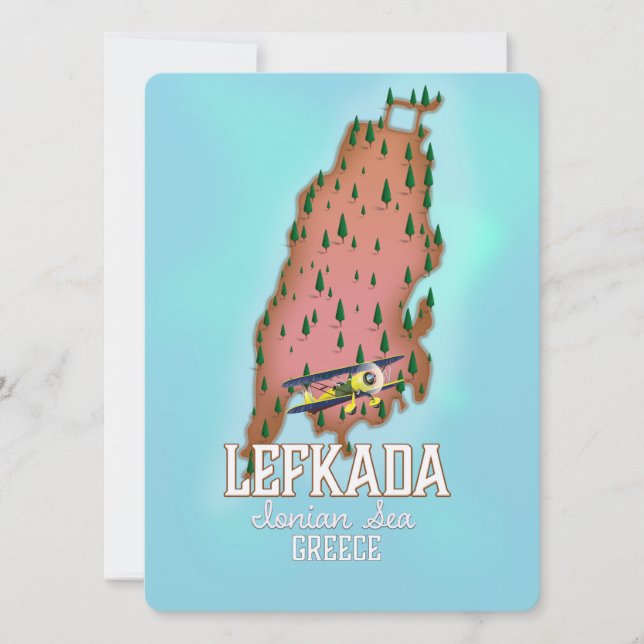 Affiche de voyage Lefkada Grèce. (Devant)