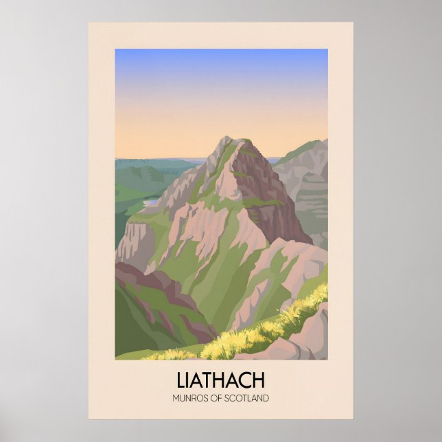 Affiche de voyage Liathach Munros d'Écosse (Devant)