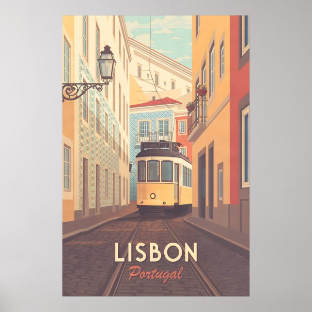 Affiche de voyage Lisbonne Portugal (Devant)