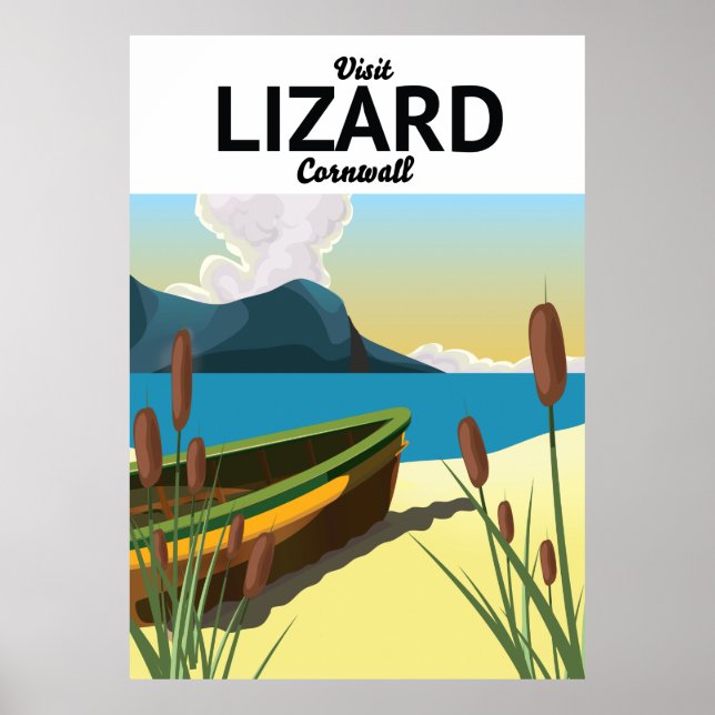 Affiche de voyage Lizard au bord de la mer (Devant)