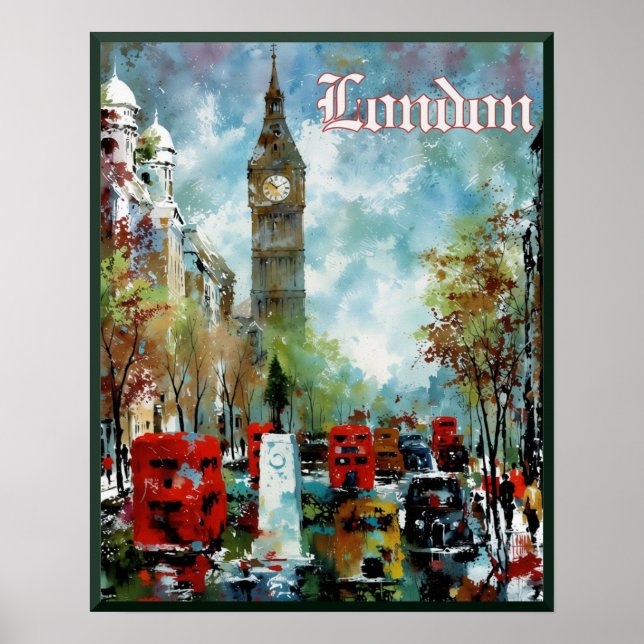 Affiche de voyage Londres (Devant)
