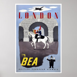 Affiche de voyage Londres Angleterre Art Britanniq
