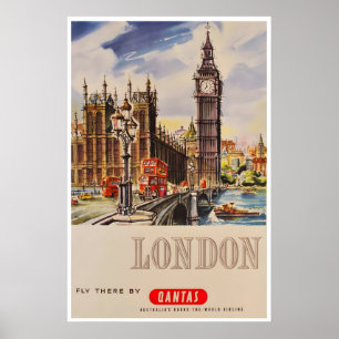 Affiche de voyage Londres Angleterre Art Royaume-U