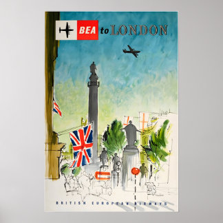 Affiche de voyage Londres Angleterre Impression d'