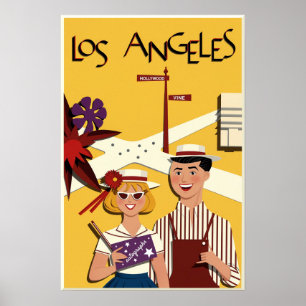 Affiche de voyage Los Angeles, Californie