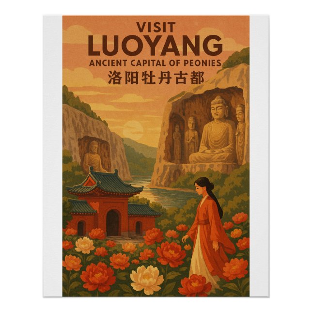 Affiche de voyage - Luoyang, Chine (Devant)