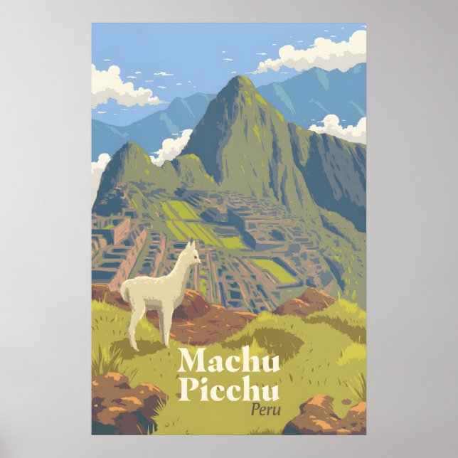 Affiche de voyage Machu Picchu Pérou (Devant)