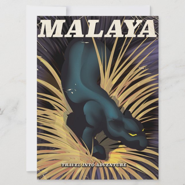 Affiche de voyage Malaya Vintage. (Devant)