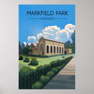 Affiche de voyage Markfield Park Haringey Londres
