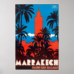 Affiche de voyage Maroc Art marocain Impression Ma
