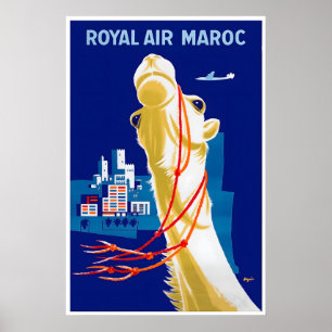 Affiche de voyage Maroc Impression d'art marocainA