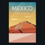 Affiche de voyage Mexique Teotihuacan Pyramid<br><div class="desc">Affiche de voyage Mexique Teotihuacan Pyramid</div>