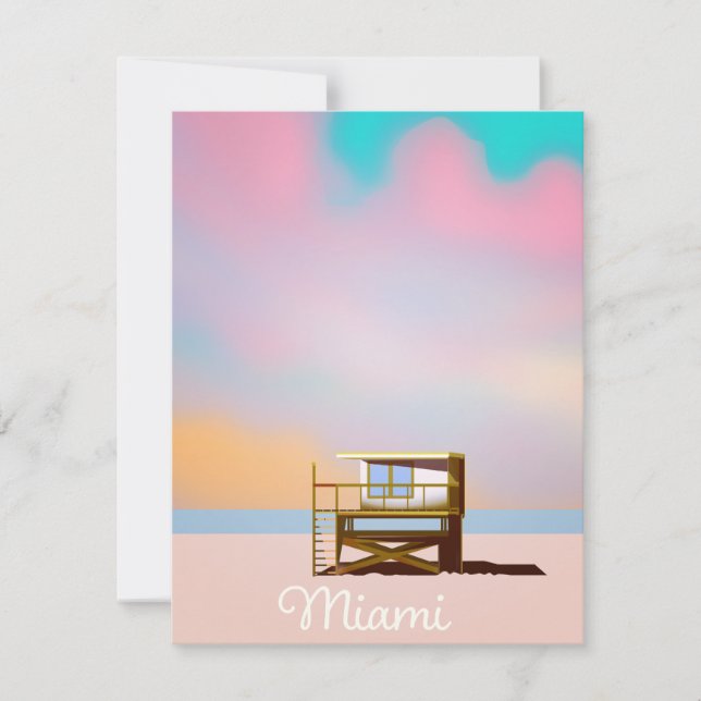 Affiche de voyage Miami Lifeguard (Devant)