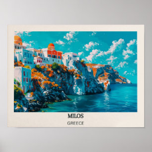 Affiche de voyage Milos Impression Milos Grèce Imp