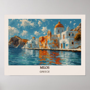 Affiche de voyage Milos Impression Milos Grèce Imp