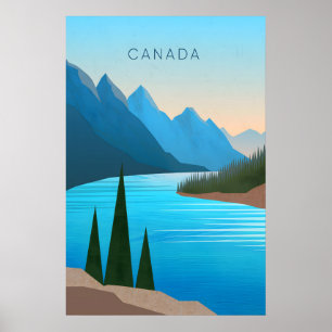 Affiche de voyage minimal au Canada