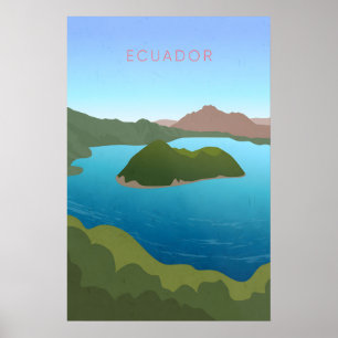 Affiche de voyage minimale Équateur