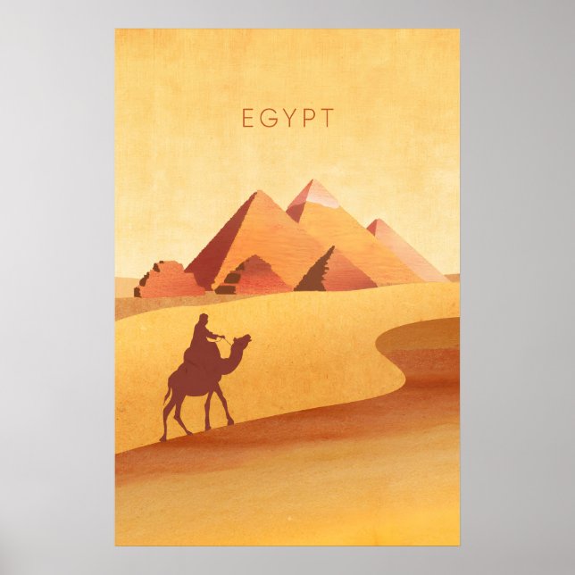 Affiche de voyage minimaliste en Égypte (Devant)