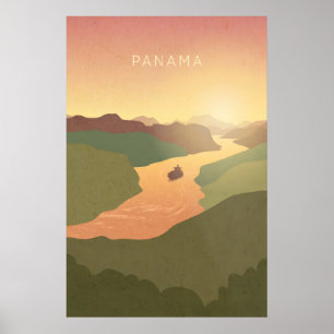 Affiche de voyage minimaliste Panama