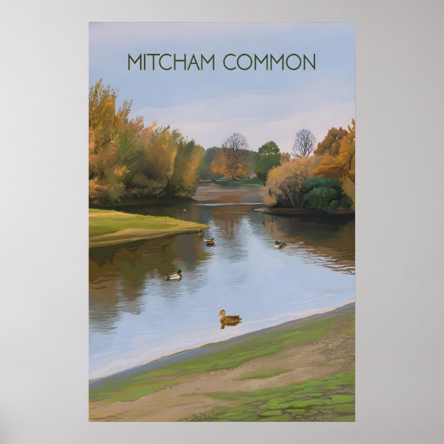 Affiche de voyage Mitcham Common Londres (Devant)