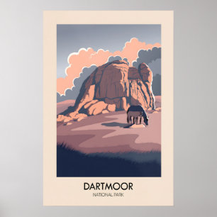 Affiche de voyage moderne du parc national de Dart