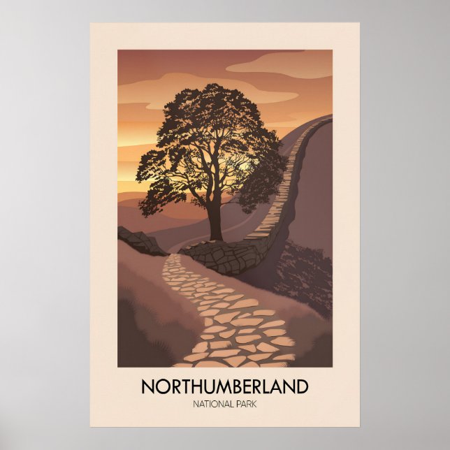 Affiche de voyage moderne du parc national de Nort (Devant)
