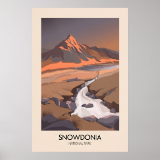 Affiche de voyage moderne du parc national de Snow