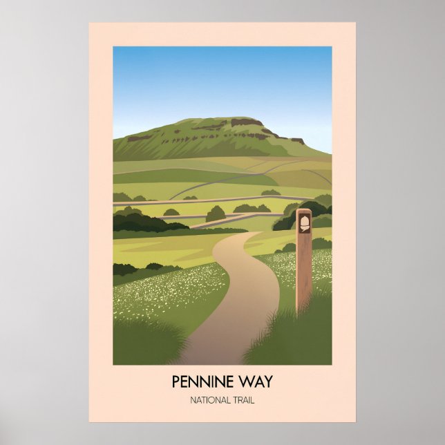 Affiche de voyage moderne du sentier national Penn (Devant)
