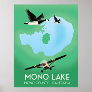Affiche de voyage Mono Lake, comté de Mono, Califo