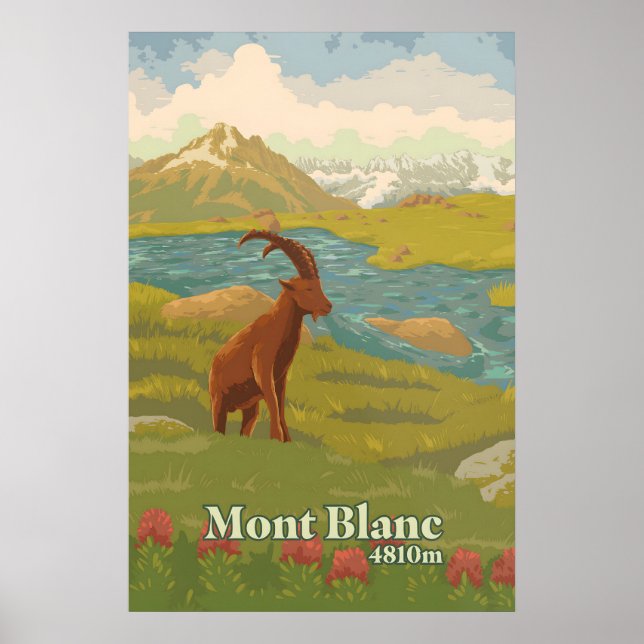 Affiche de voyage Mont-Blanc (Devant)